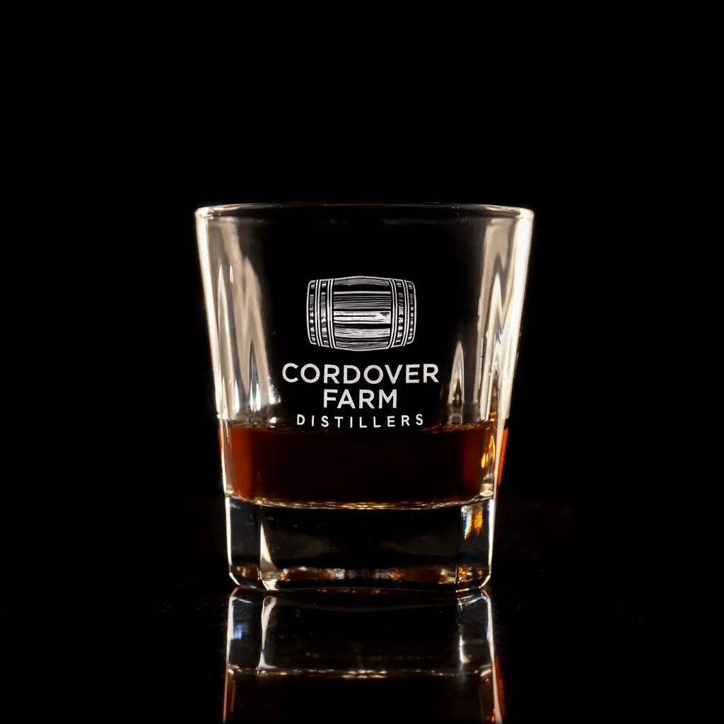 10.5 oz. Bardic Old Fashioned — custom engraved with a brand logo
