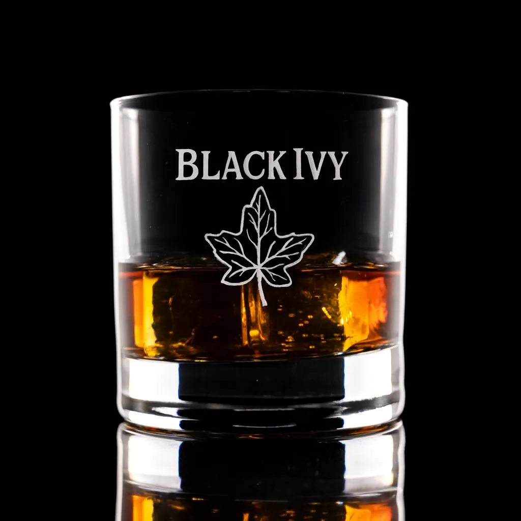 10.75 oz. Stolzle New York Bar Rocks — custom engraved with a brand logo