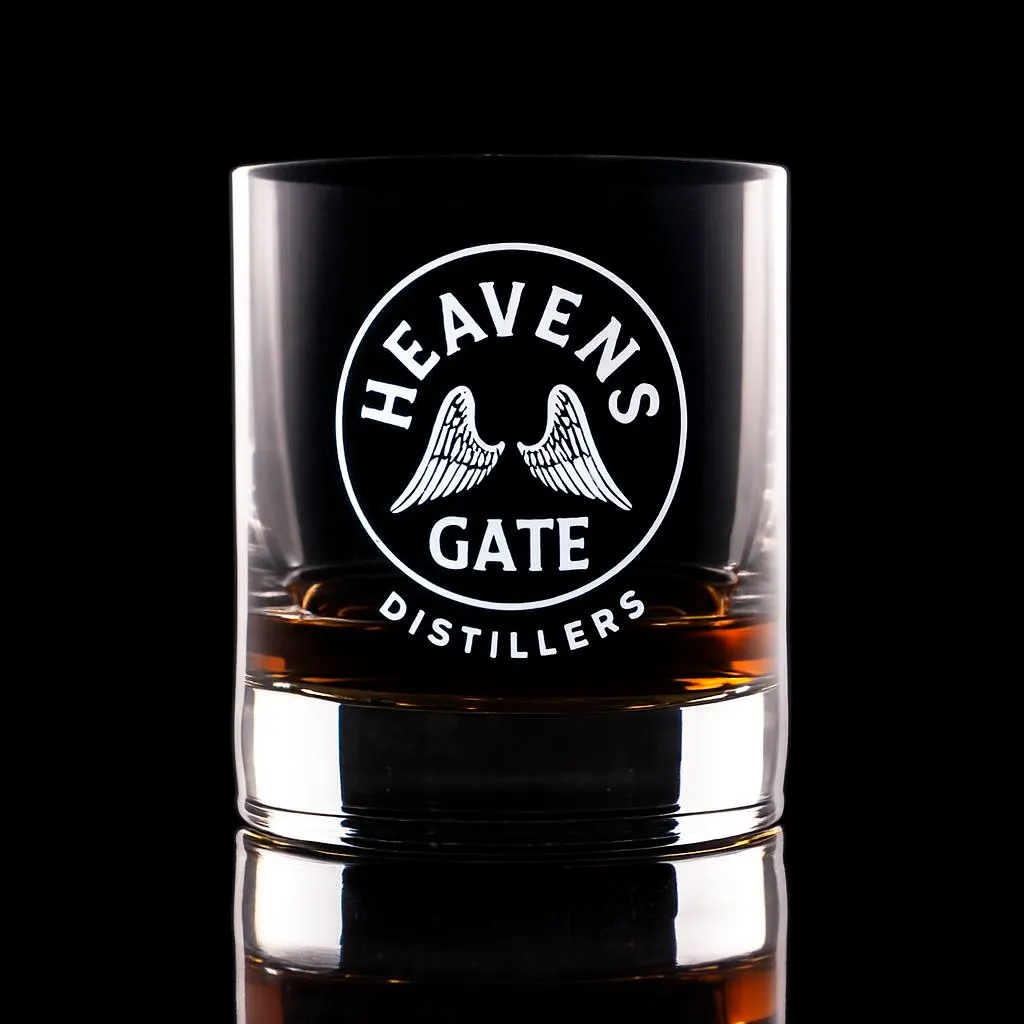 11.25 oz. Stolzle New York Bar Rocks — custom engraved with a brand logo