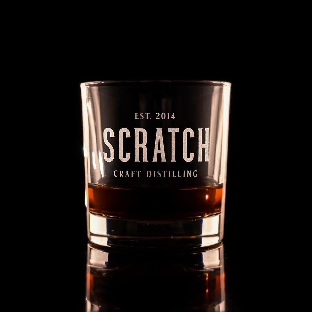 11.5 oz. Classic Old Fashioned — custom engraved with a brand logo