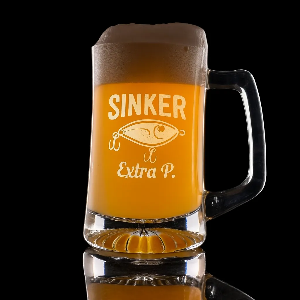 14.5 oz. Craft Beer Mug — custom engraved with a brand logo