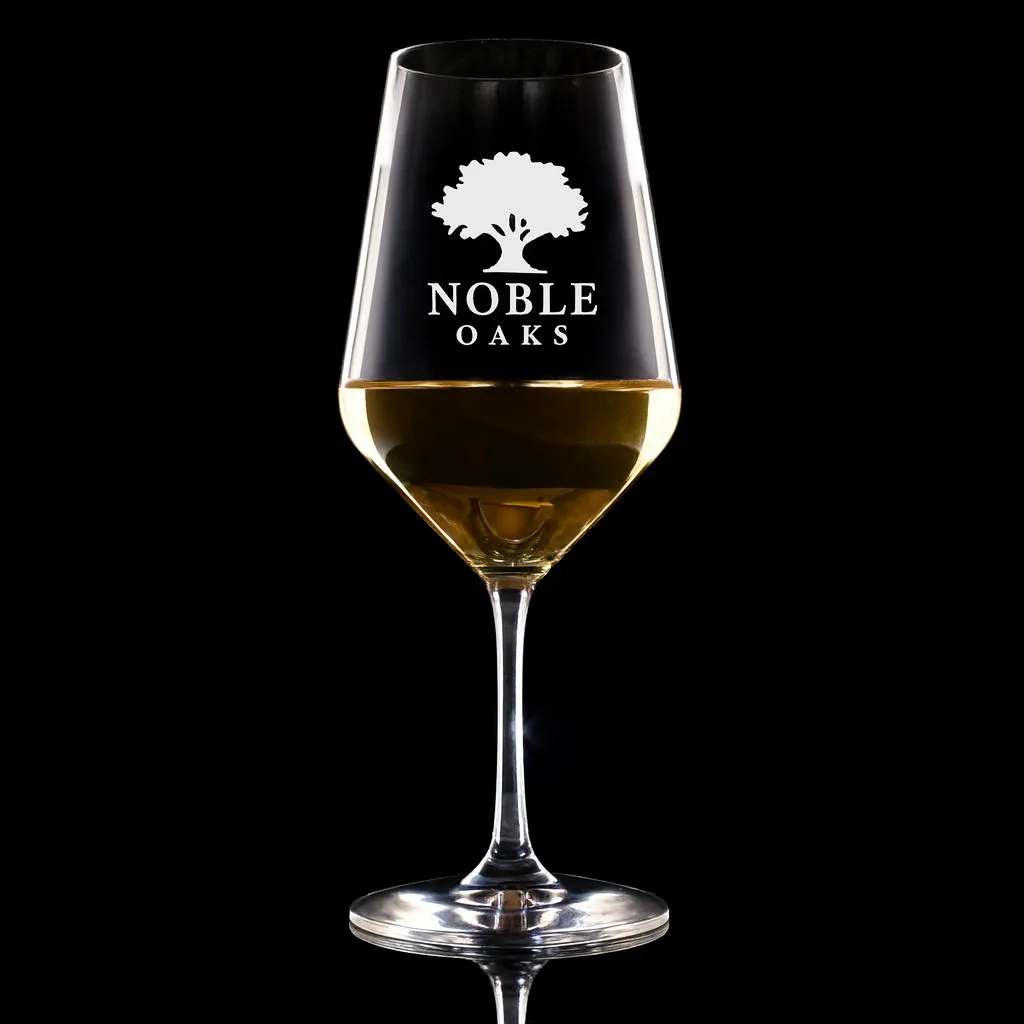 16.5 oz. Revolution Wine Glass — custom engraved with a brand logo