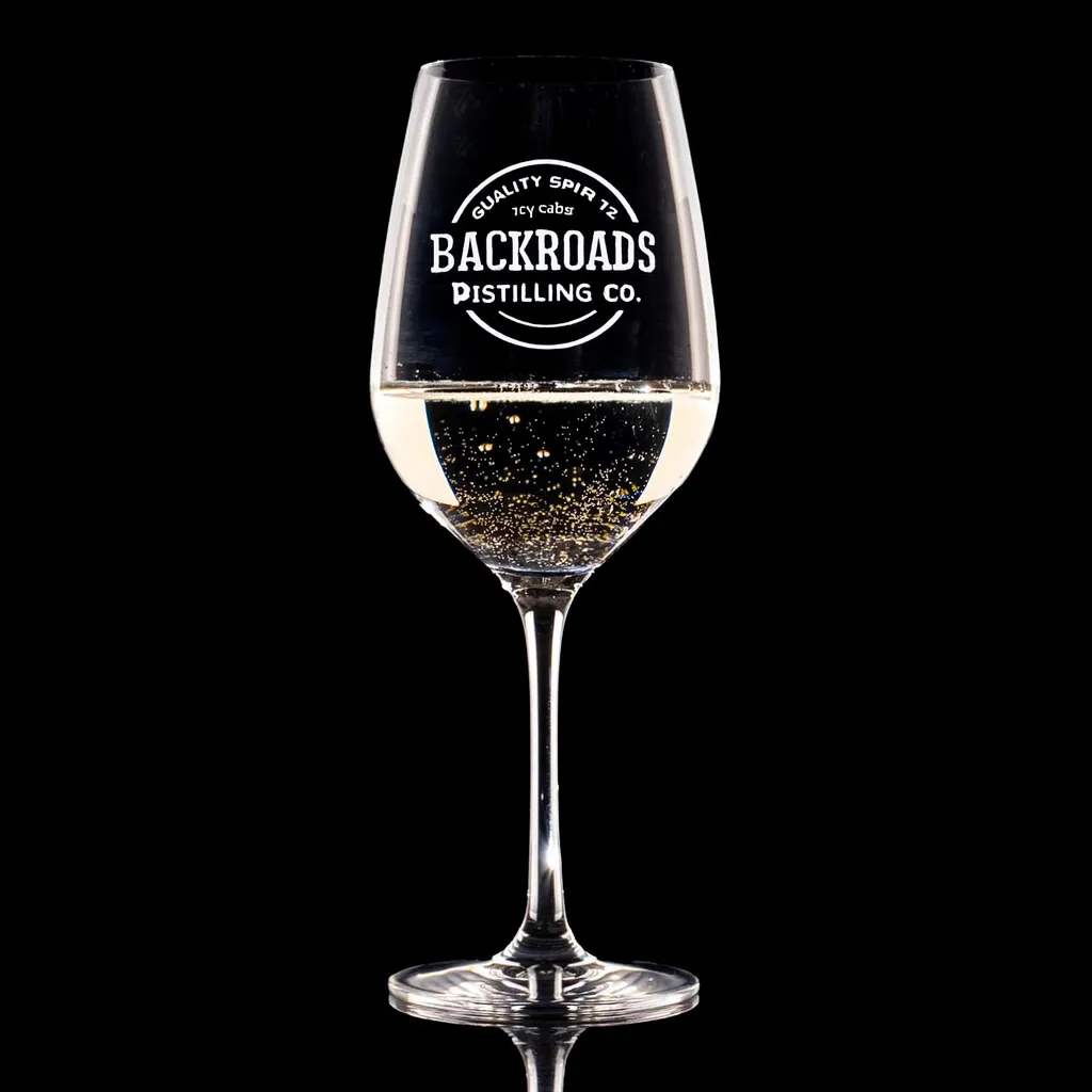 16.75 oz. Copa Vino Wine Glass — custom engraved with a brand logo