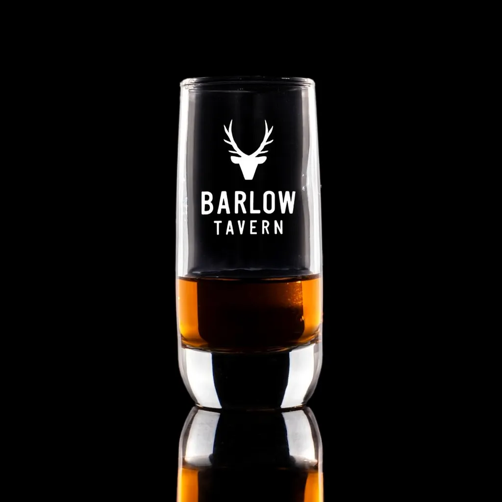 2.5 oz. Nordic Shot — custom engraved with a brand logo