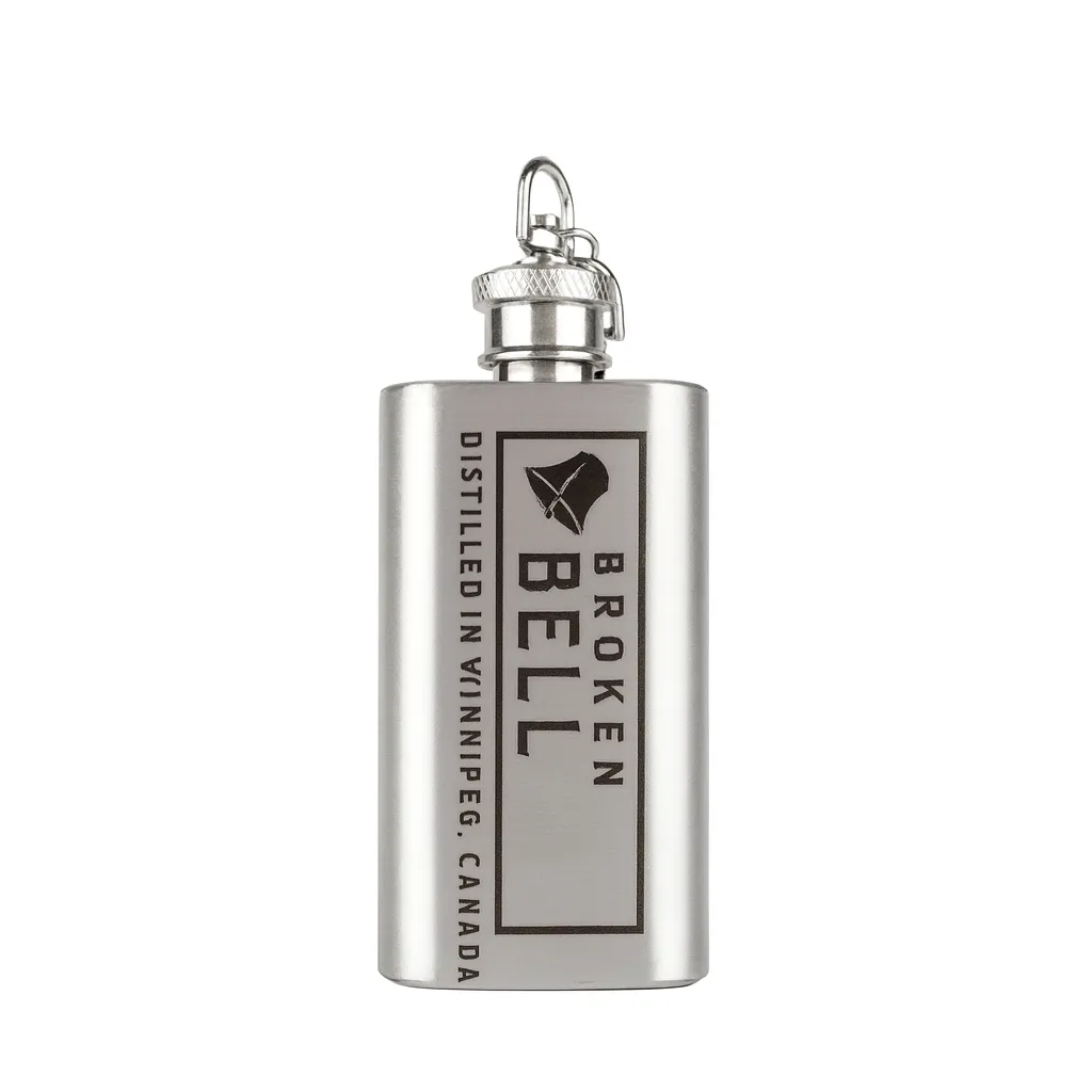 2 oz. Pocket Flask — custom engraved with a brand logo