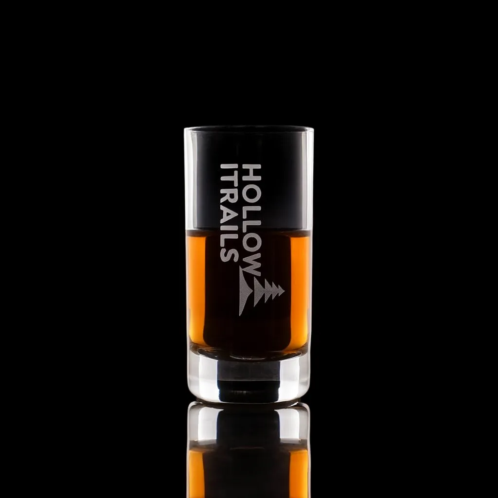 2 oz. Stolzle New York Bar Shot Glass — custom engraved with a brand logo