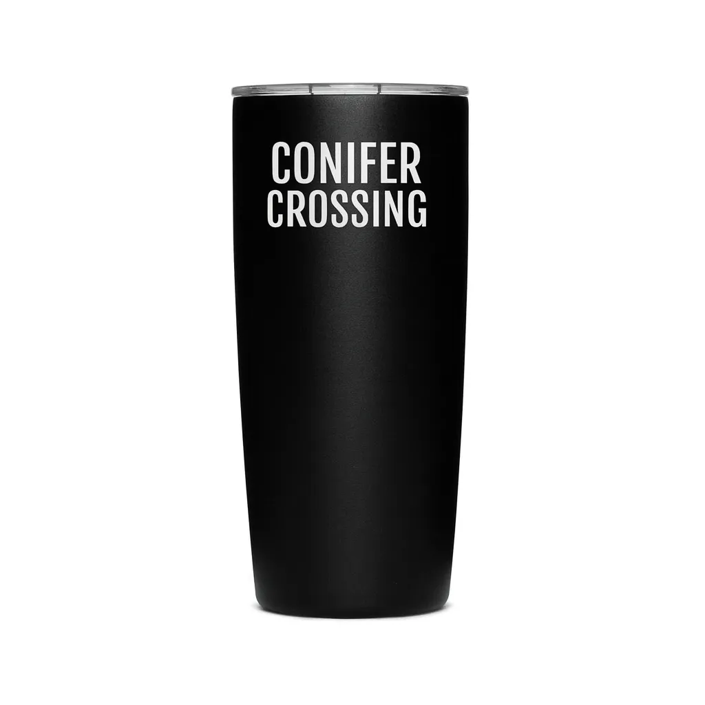20oz Black MiiR Tumbler — custom engraved with a brand logo