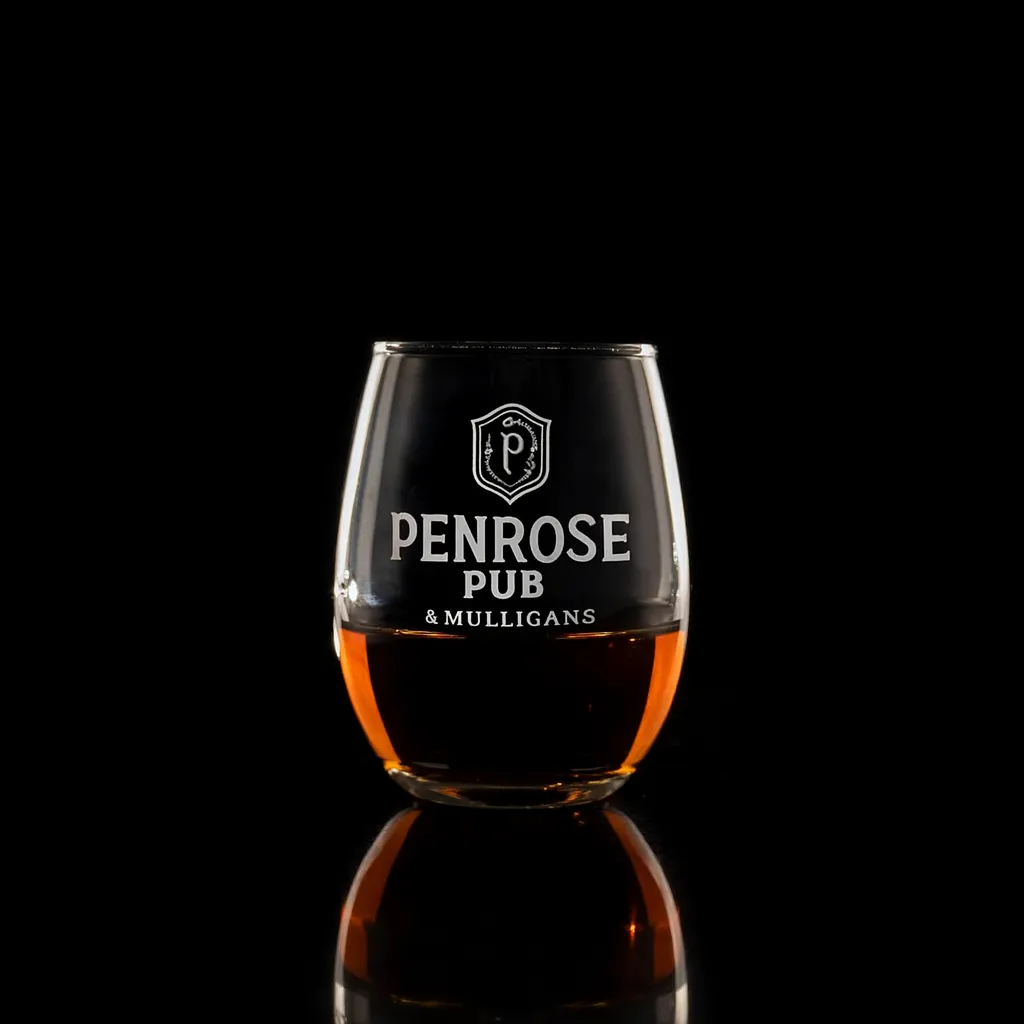 5.5 oz. Barrel Sipper — custom engraved with a brand logo