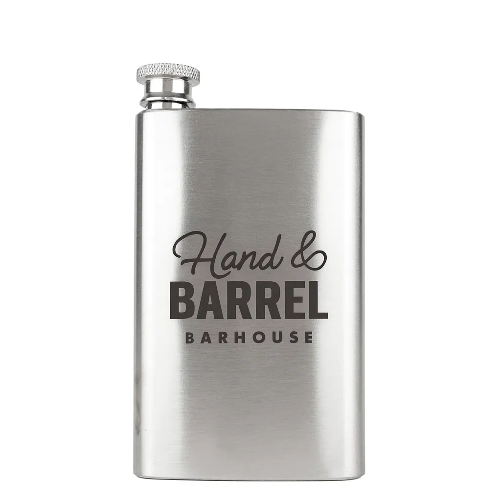 5 oz. Field Flask — custom engraved with a brand logo