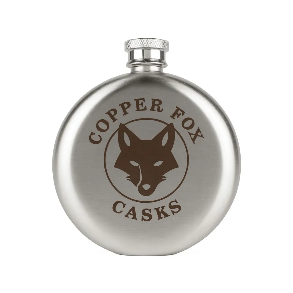 5 oz. Sporran Flask — custom engraved with a brand logo