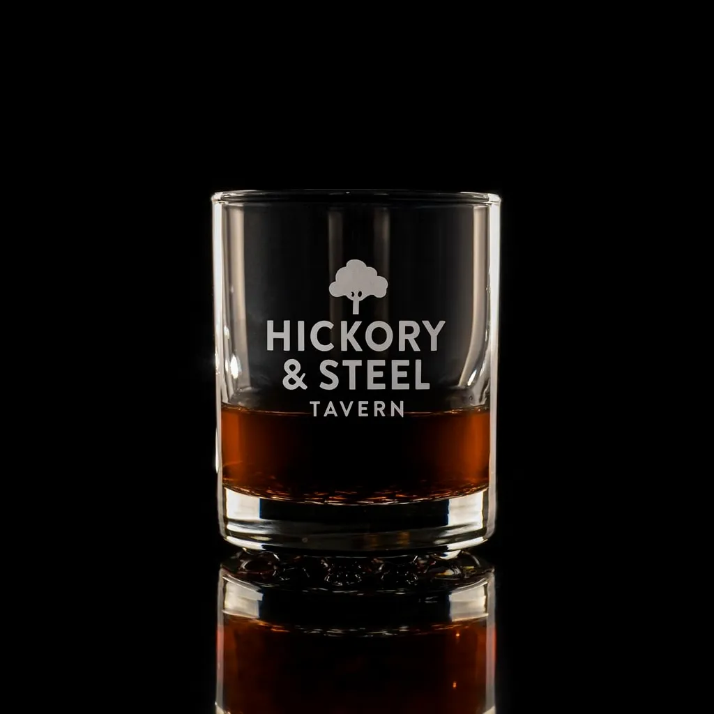 7.75 oz. Nob Hill — custom engraved with a brand logo