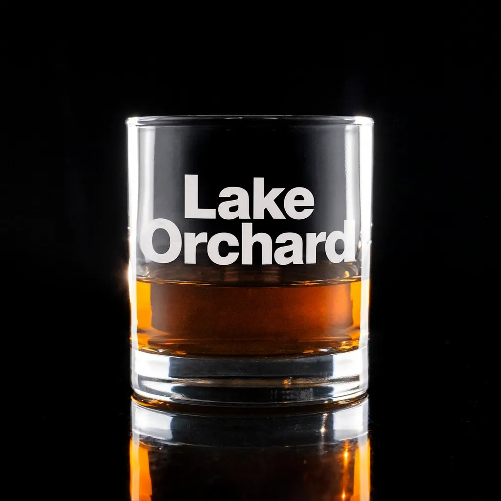 8.25 oz. BootLegger Bourbon — custom engraved with a brand logo