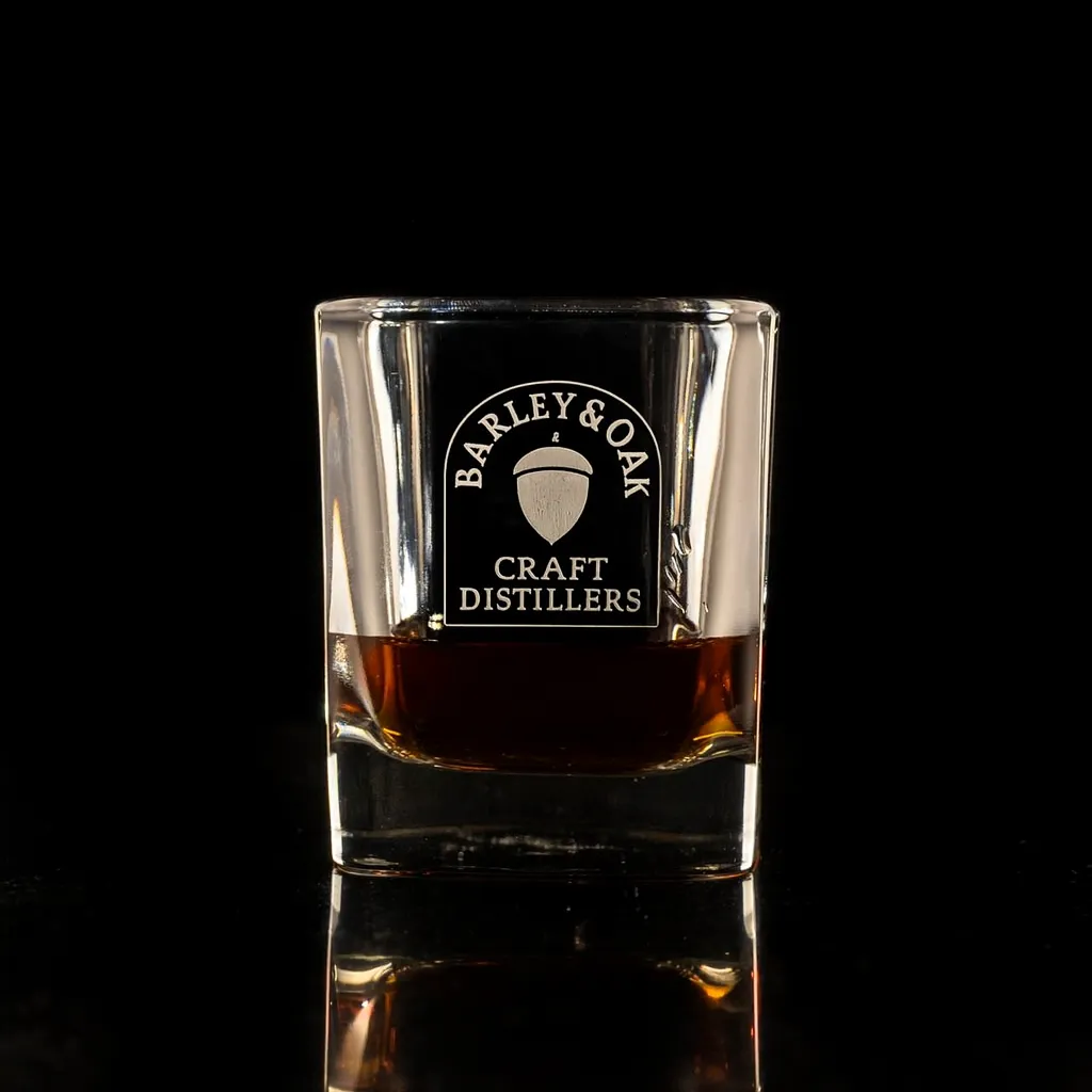 9 oz. Prism Rocks — custom engraved with a brand logo