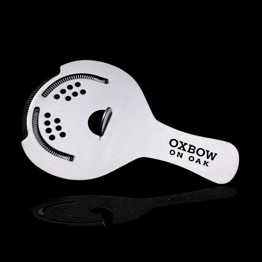Brushed Hawthorne Strainer — custom engraved with a brand logo