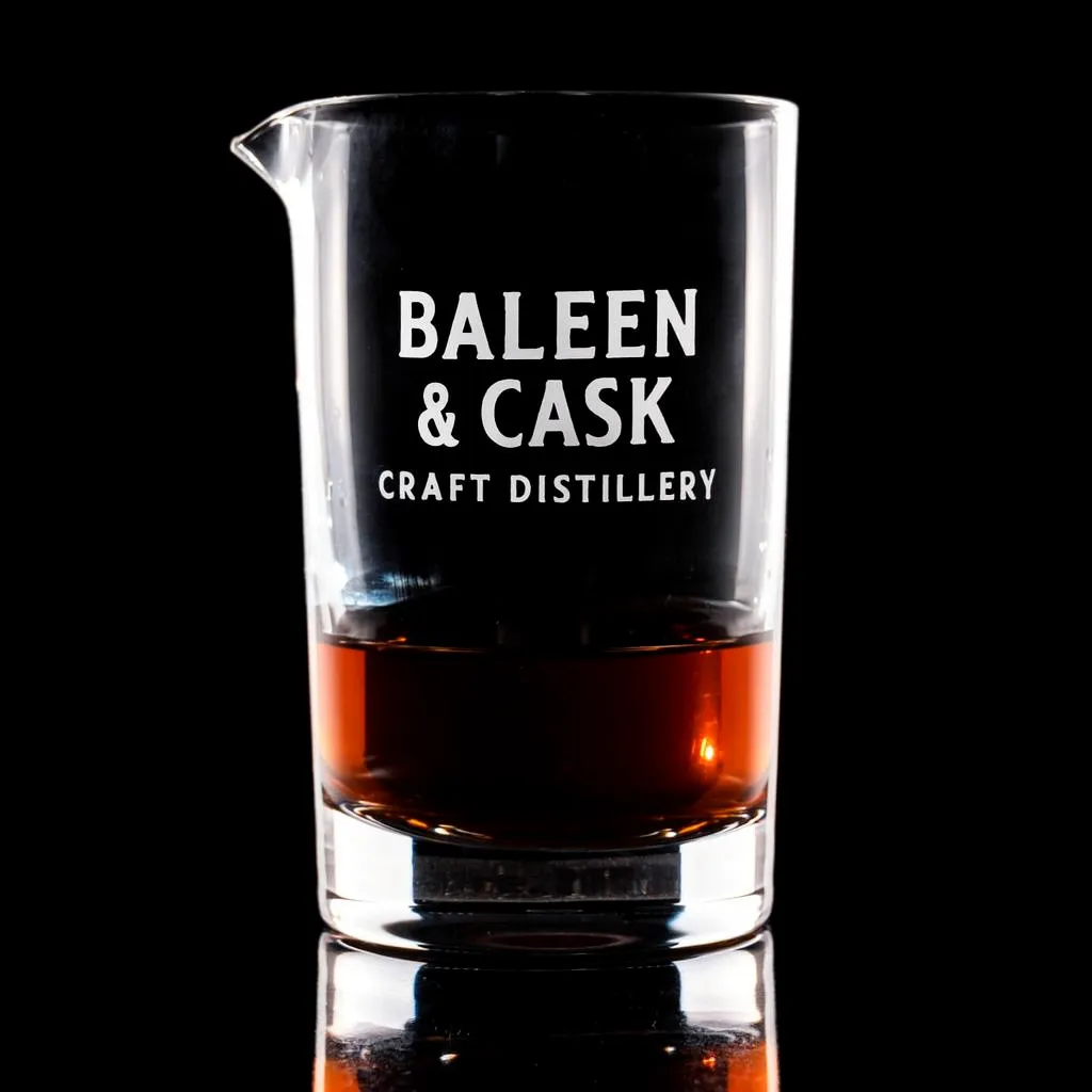 Cristallo Mixing Glass — custom engraved with a brand logo