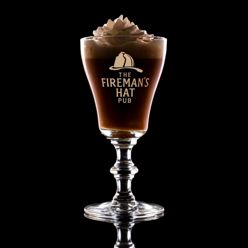 Georgian Irish Coffee — custom engraved with a brand logo