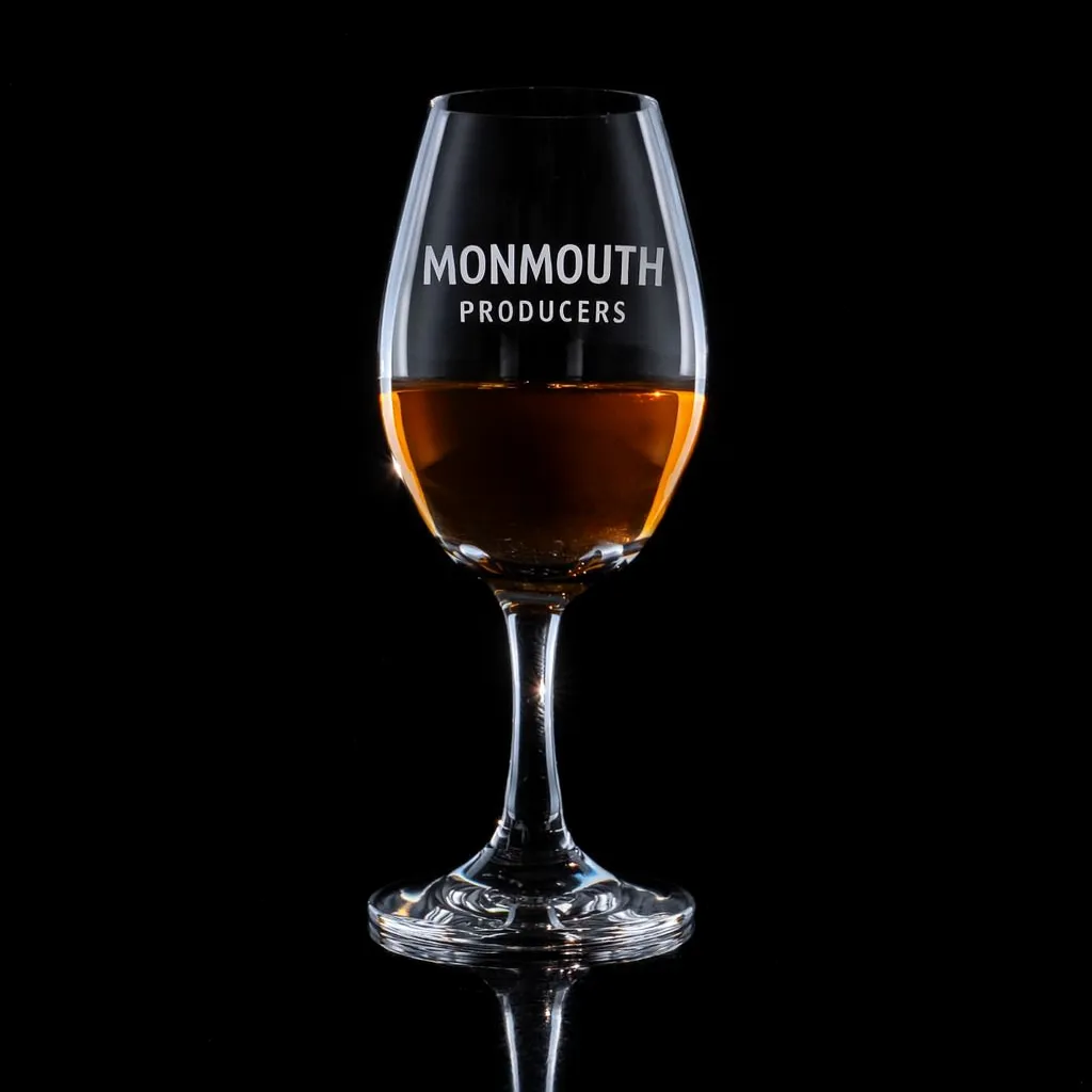 Glencairn Copita Glass — custom engraved with a brand logo
