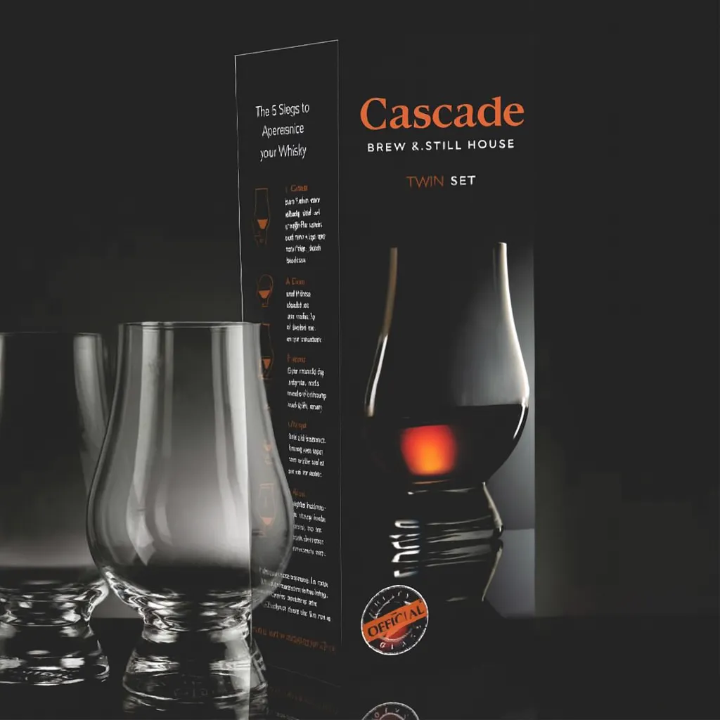 Glencairn Glasses in Twin Gift Box — custom engraved with a brand logo