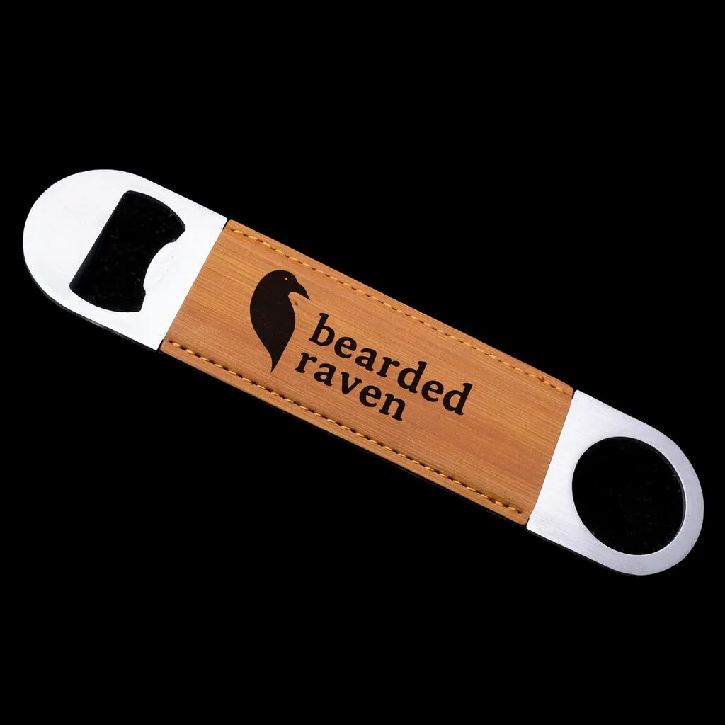 Golden Wheat Bottle Opener — custom engraved with a brand logo
