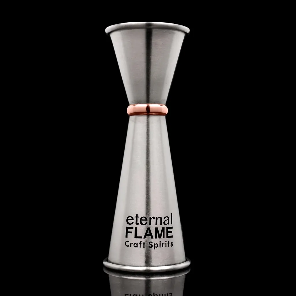 Japanese Jigger — custom engraved with a brand logo