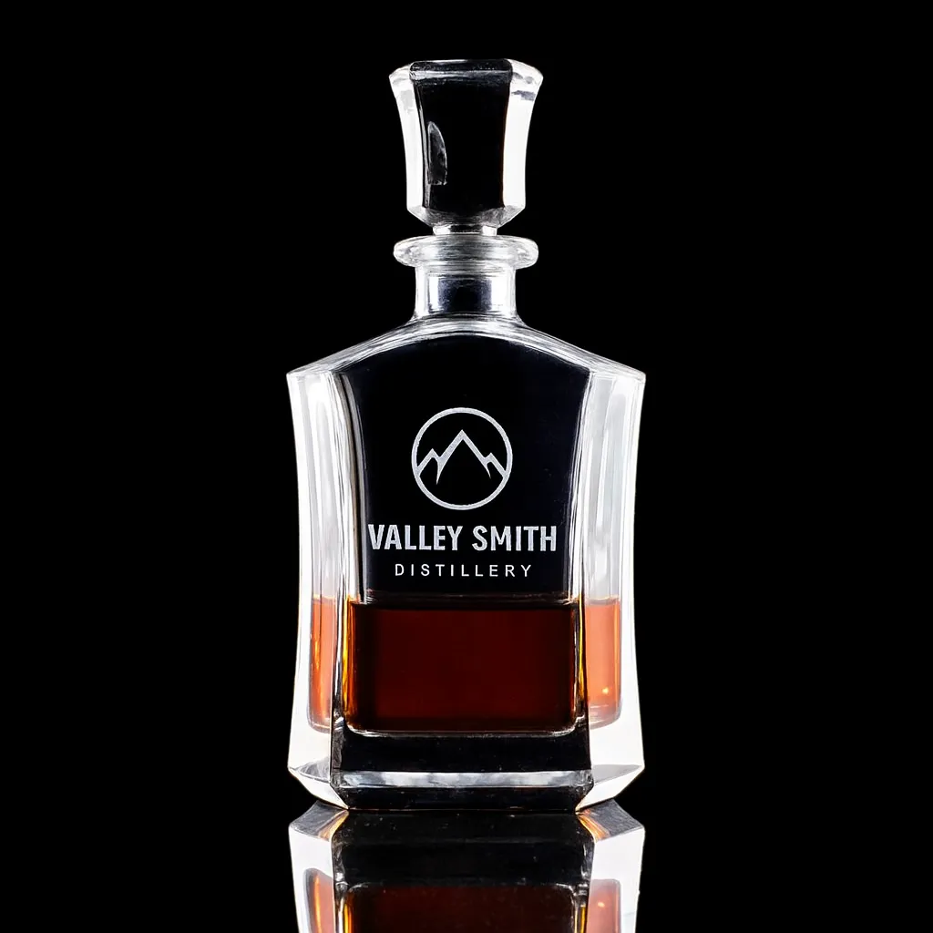 Le Decant Whiskey Decanter — custom engraved with a brand logo