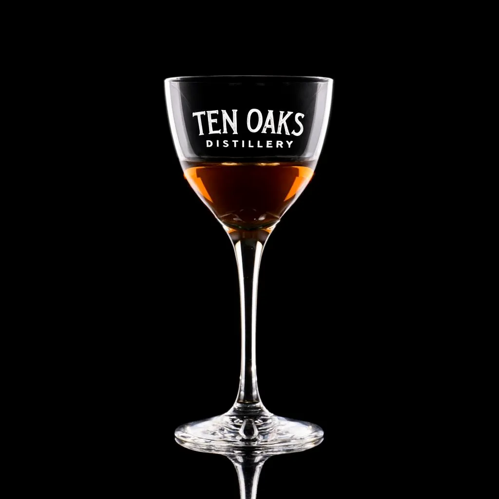 Nick & Nora Glass — custom engraved with a brand logo