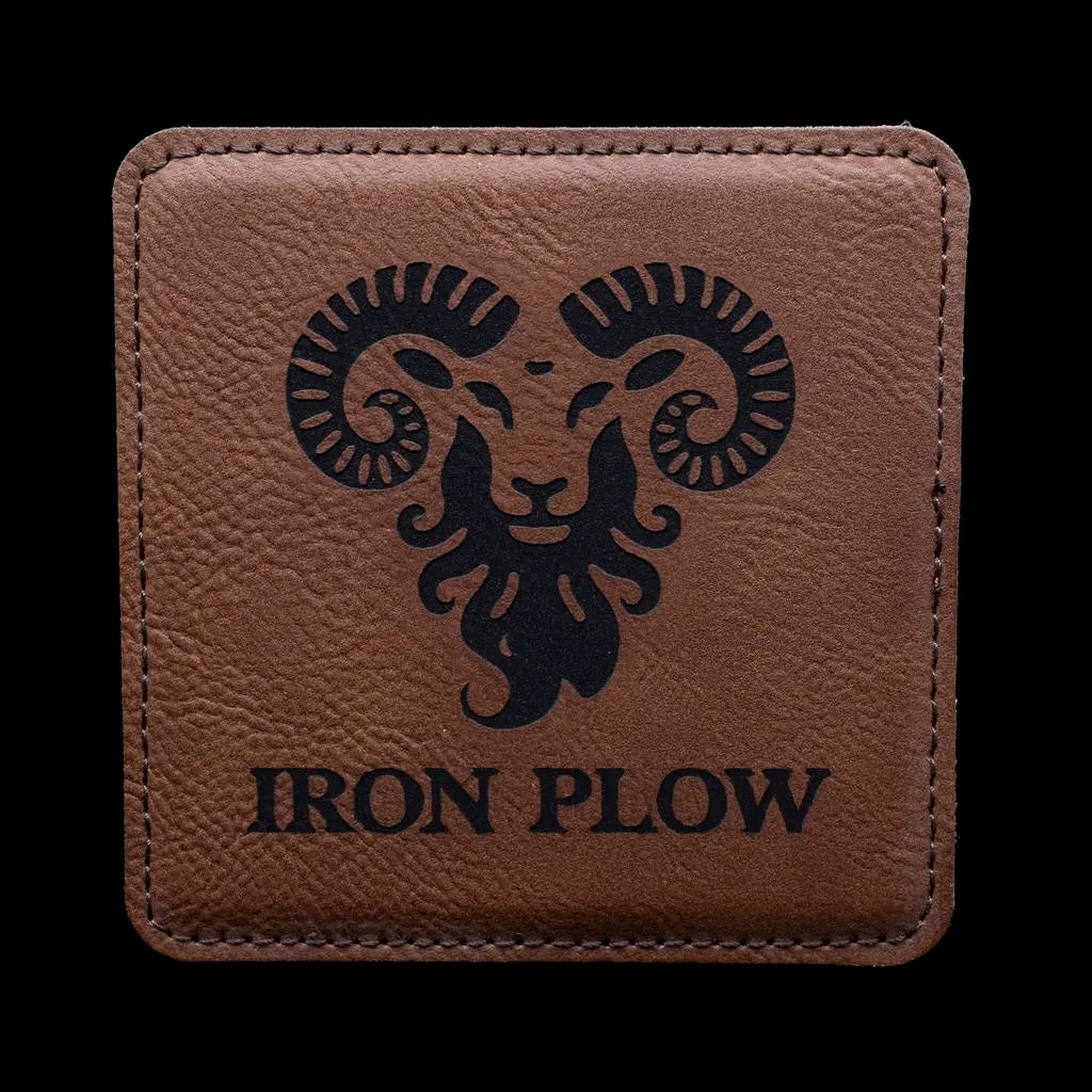 Rum Square Coaster — custom engraved with a brand logo
