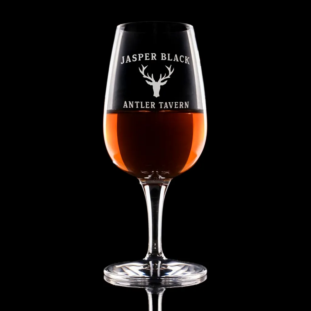 Stolzle ISO Tasting Glass — custom engraved with a brand logo
