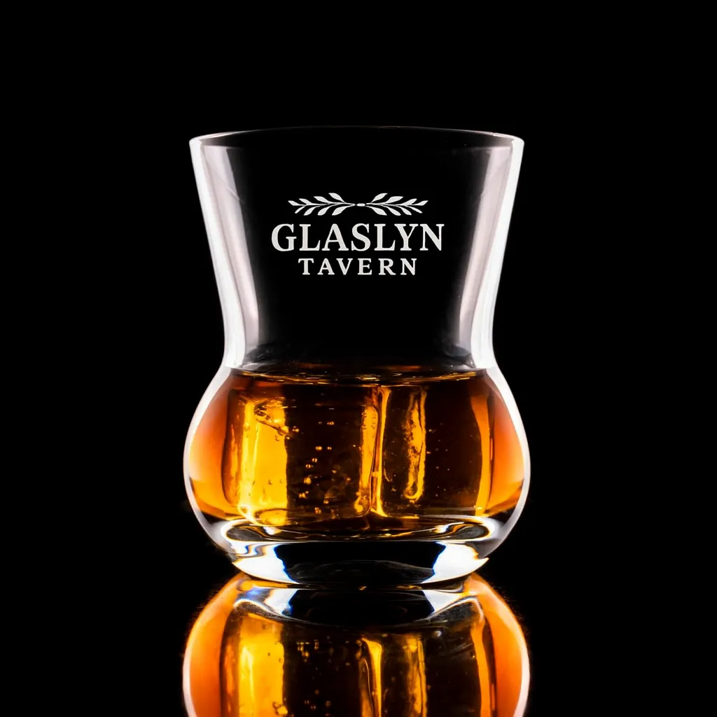 Thistle Old Fashioned — custom engraved with a brand logo