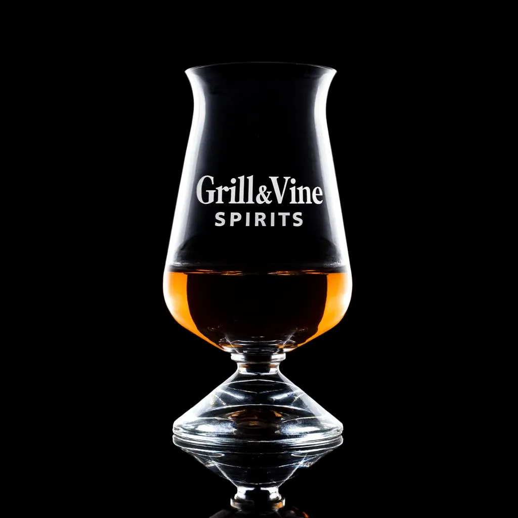 Túath Irish Whisky Glass — custom engraved with a brand logo
